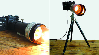 Illustration for article titled Severe Cold War Cameras Make Funky Modern Lamps